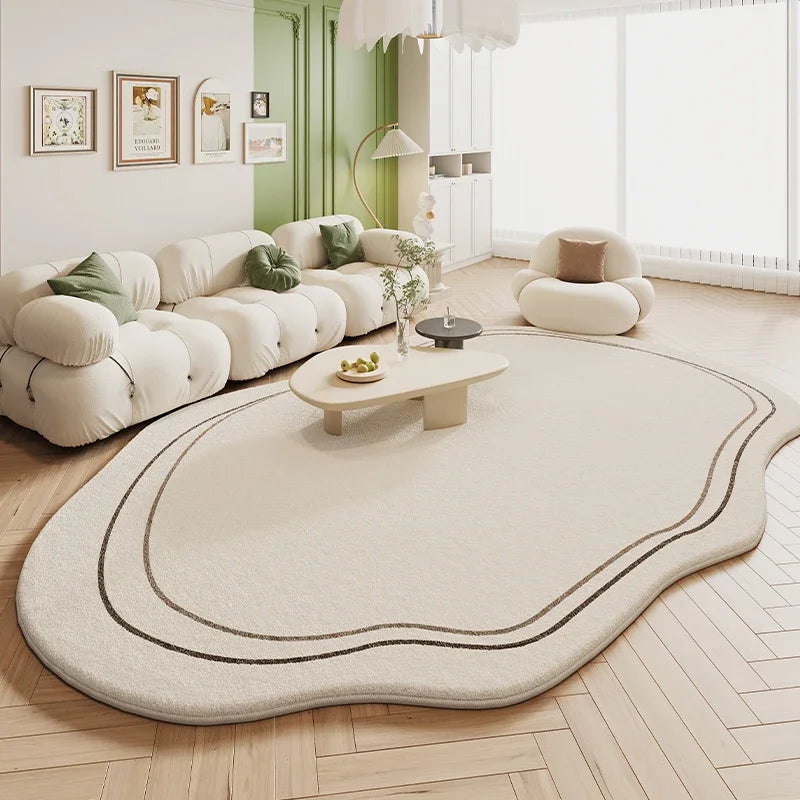 Alfombra de área verde de Sara para sala de estar y dormitorio - Suave, esponjosa, antideslizante