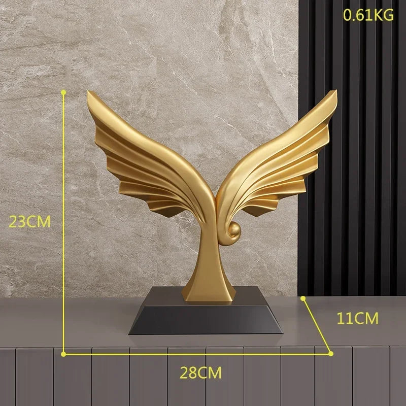 Luxury Golden Abstract Sculpture