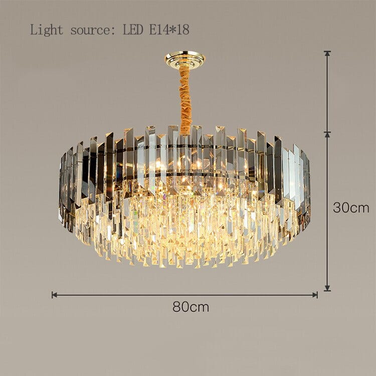 LED Round Golden Crystal Lamp