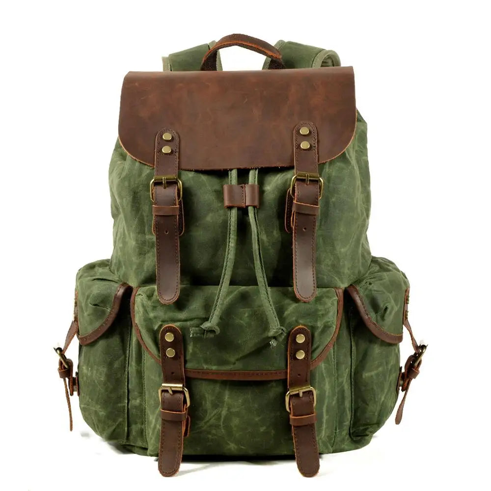 Trailblazer Canvas Leather Backpack