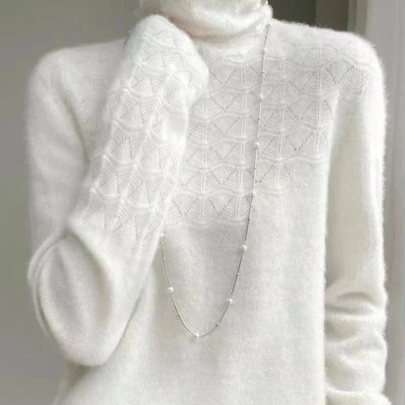 Women's Merino 100% Wool Turtleneck Sweater