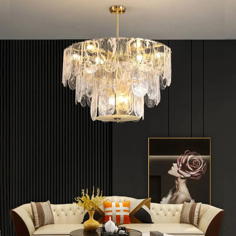 The Strand Gold LED Marmor Krystall Glass Kranse