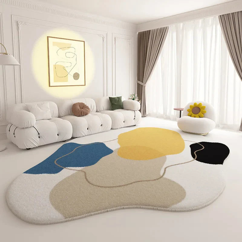 Modern Cream Style Plush Rug