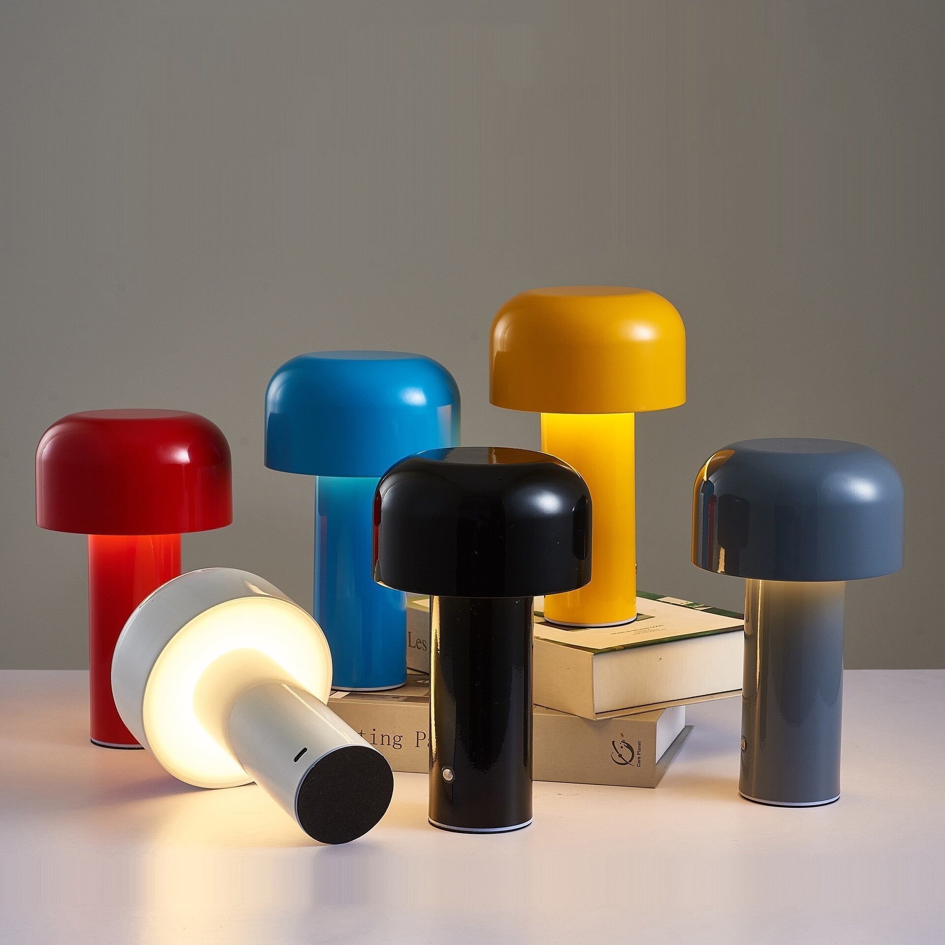 Lampe de table sans fil champignon de style italien