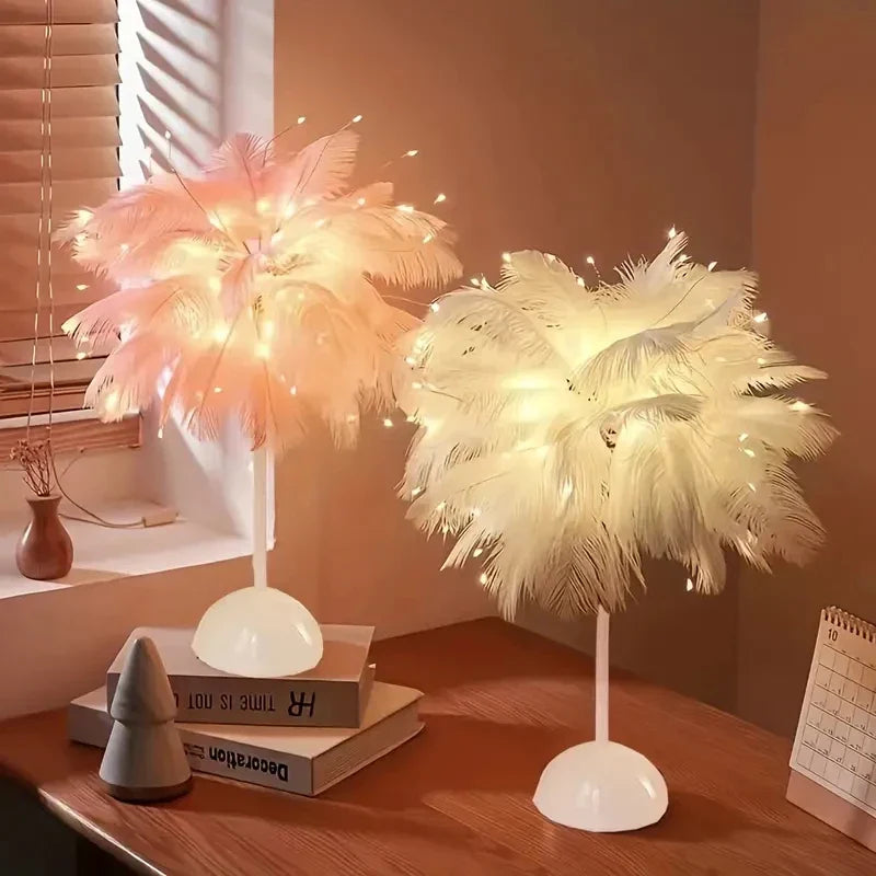 Drømmende Feather Glow Lampe