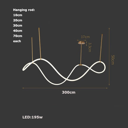 Kolia LED Dimbar Svart Vitguld Krom Takdesigner