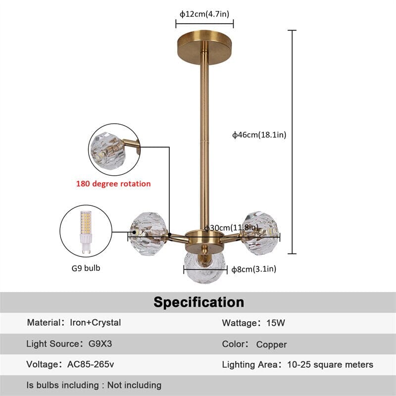 Hafsa Crystal LED Hanging Light