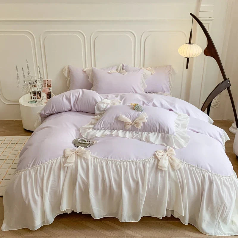 Chiffon Lace Romantic Bedding Set