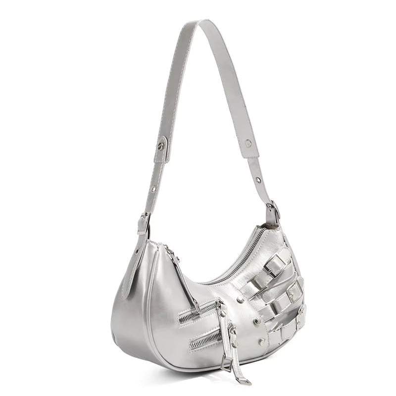 Kaida Buckle Hobo Crescent Bag