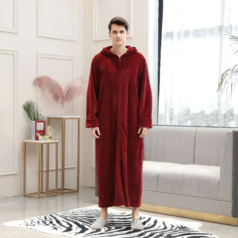 OversizeWarm – Thick Flannel Bathrobe