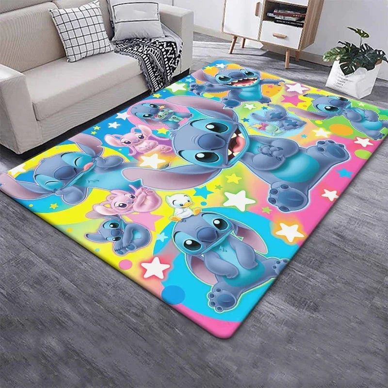 Tapis Cartoon Winnie Stitch – Décor de maison confortable et vibrant