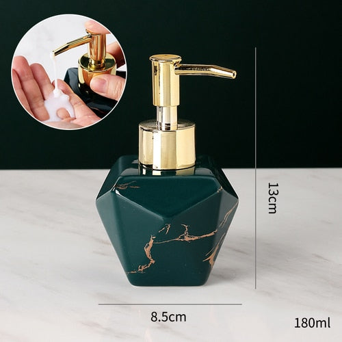 Elegant Soap Dispenser i solid marmor för badrum