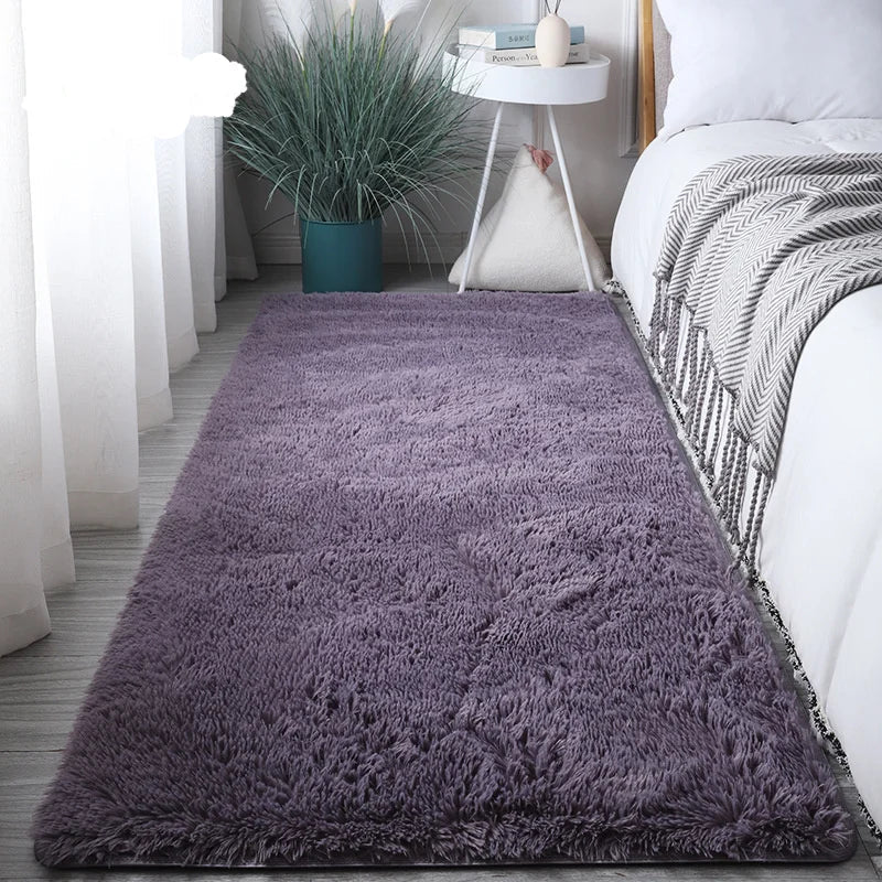 Tapis Shaggy Doux Sara pour Chambre - Tapis Peluche de Style Nordique pour Chambre d'Enfant