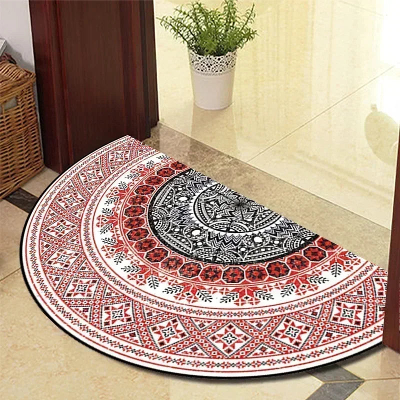 Winnie Retro Felpudo Semicircular – Elegante Alfombra de Entrada Antideslizante para Interior