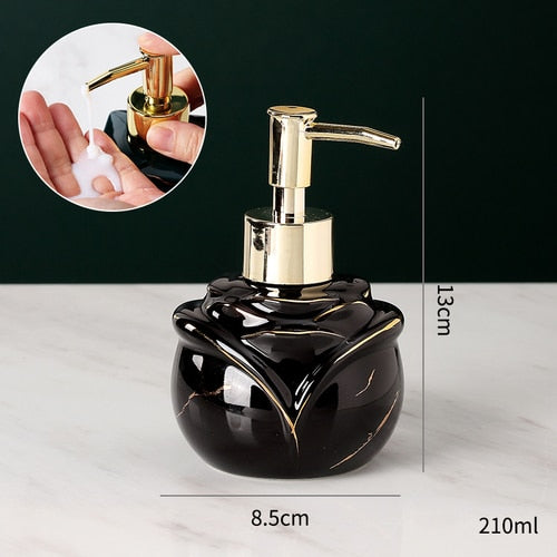 Elegant Soap Dispenser i solid marmor för badrum