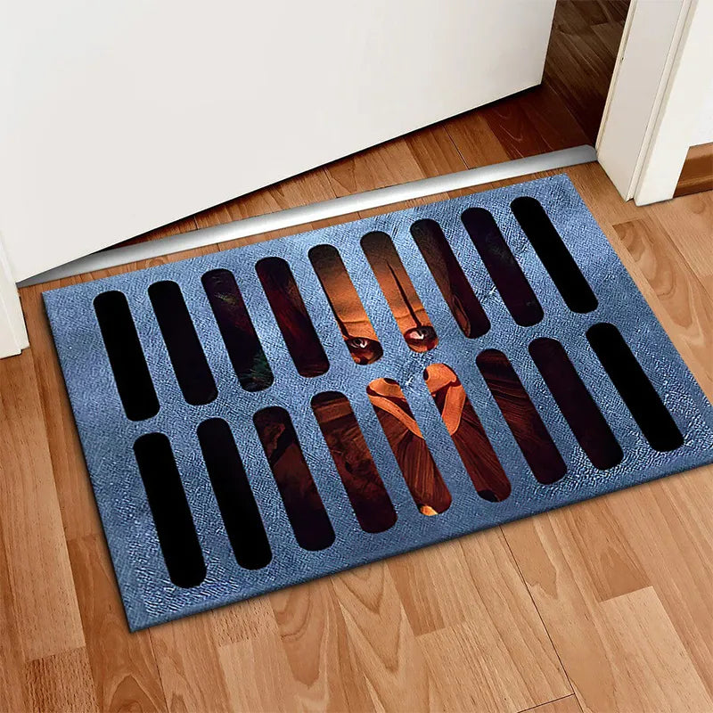 Vrimlo® Tapis de porte d'Halloween Très Effrayant