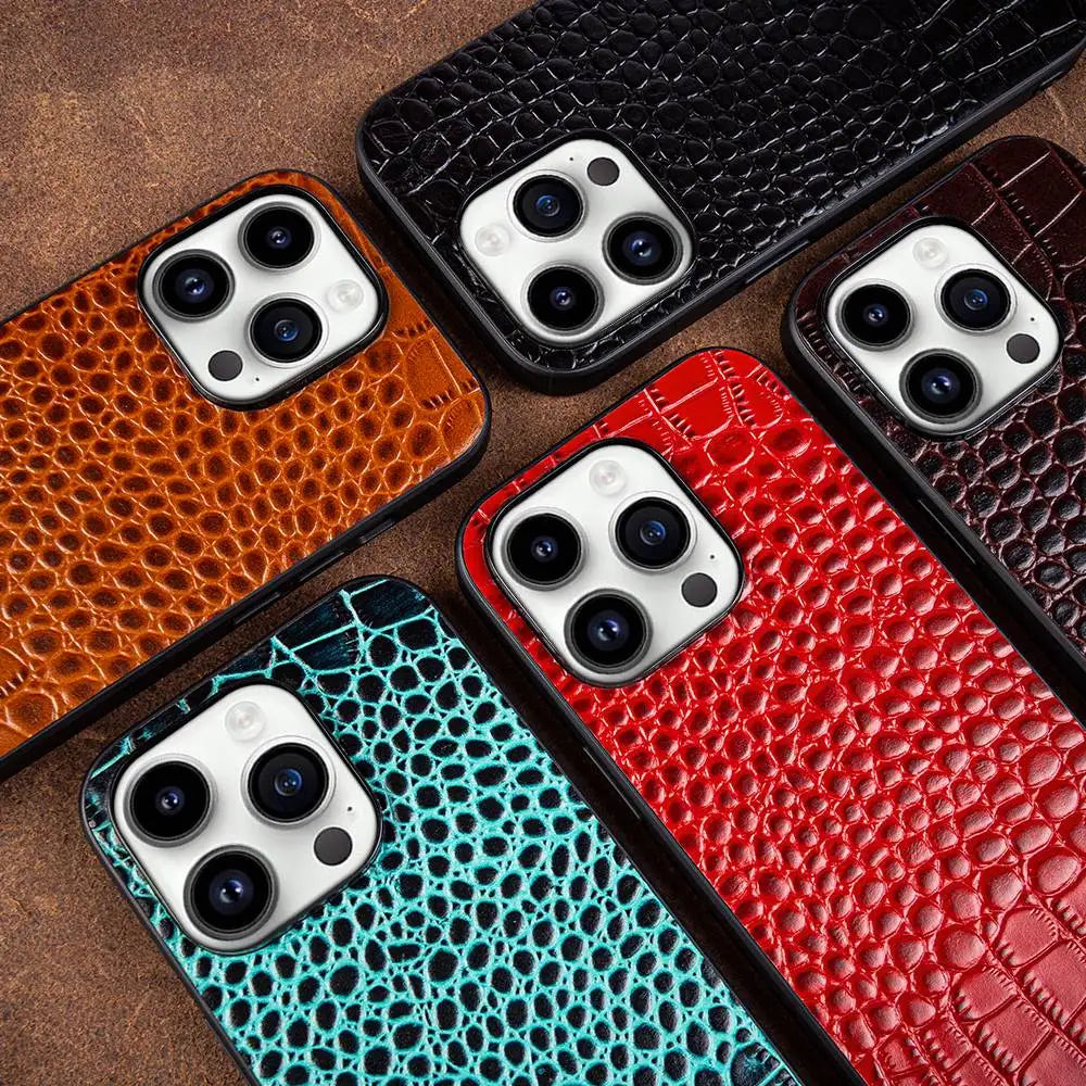 Funda para Iphone de cuero genuino Cosmo