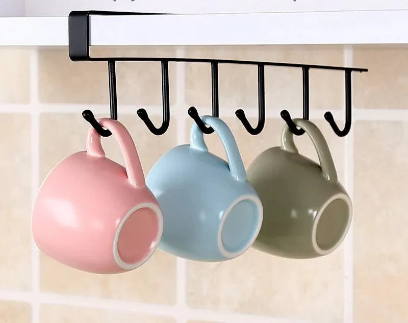 Winnie Nail-Free Kitchen Hooks – Multi-Row Storage Rack