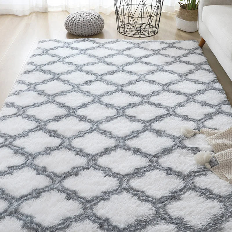 Sara Plush Nordic Lounge Rug para Sala de Estar y Dormitorio - Suave, Acogedor y Decoración Moderna para el Hogar