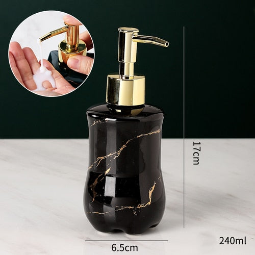 Elegant Soap Dispenser i solid marmor för badrum