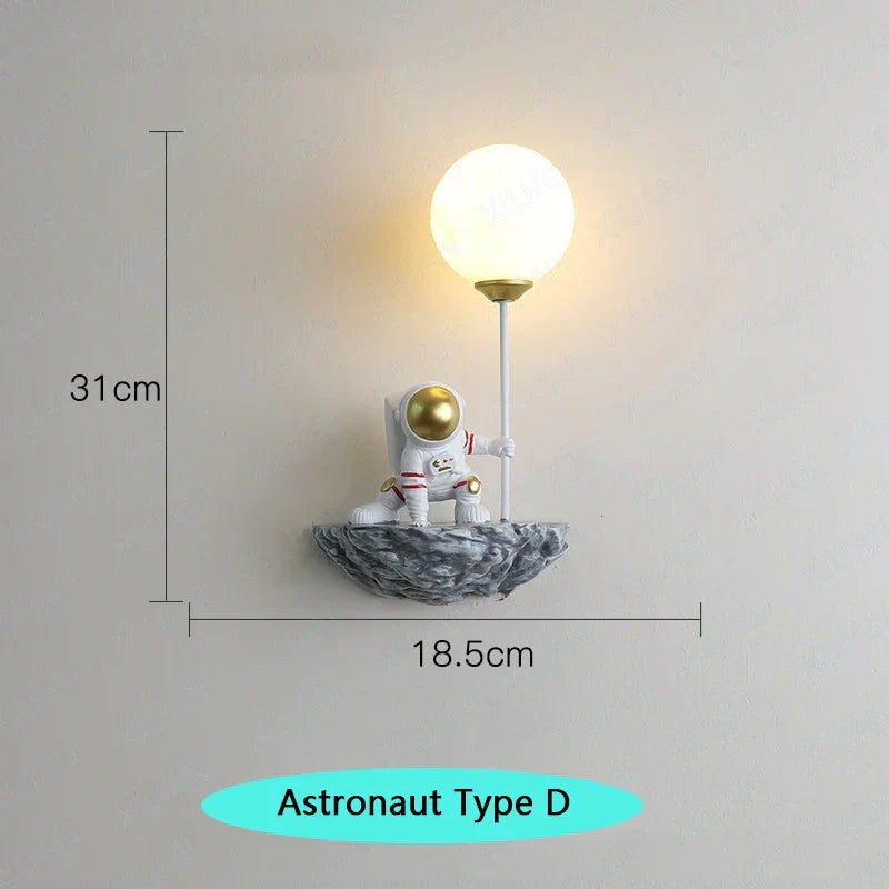 Astronauten-Kinderzimmer-Wandleuchte