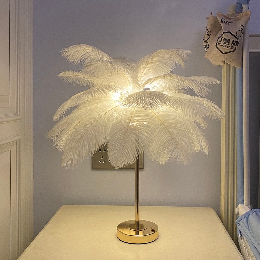 Lampe en Plume LED de Luxe