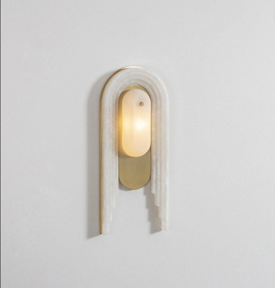 IIS Luxury Frosted Marble Wall Light G9 Copper Gold Wall Sconce