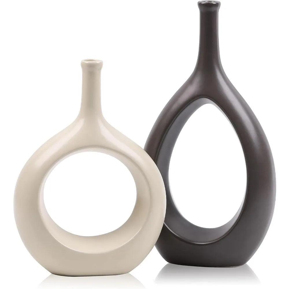 Modern Hollow Ellipse Vase