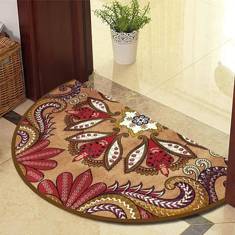 Winnie Retro Felpudo Semicircular – Elegante Alfombra de Entrada Antideslizante para Interior