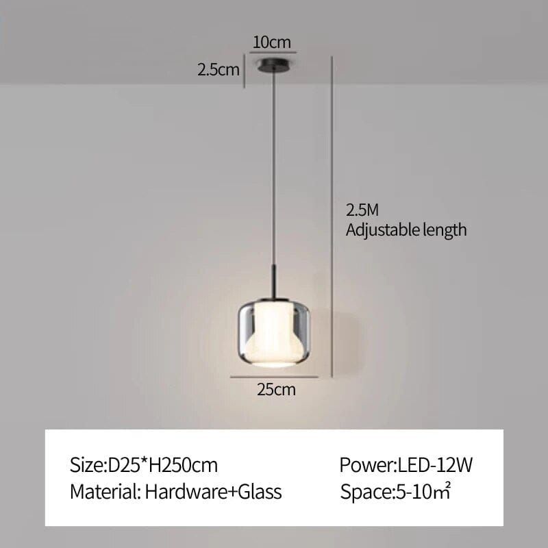 Modern  LED Glass Pendant