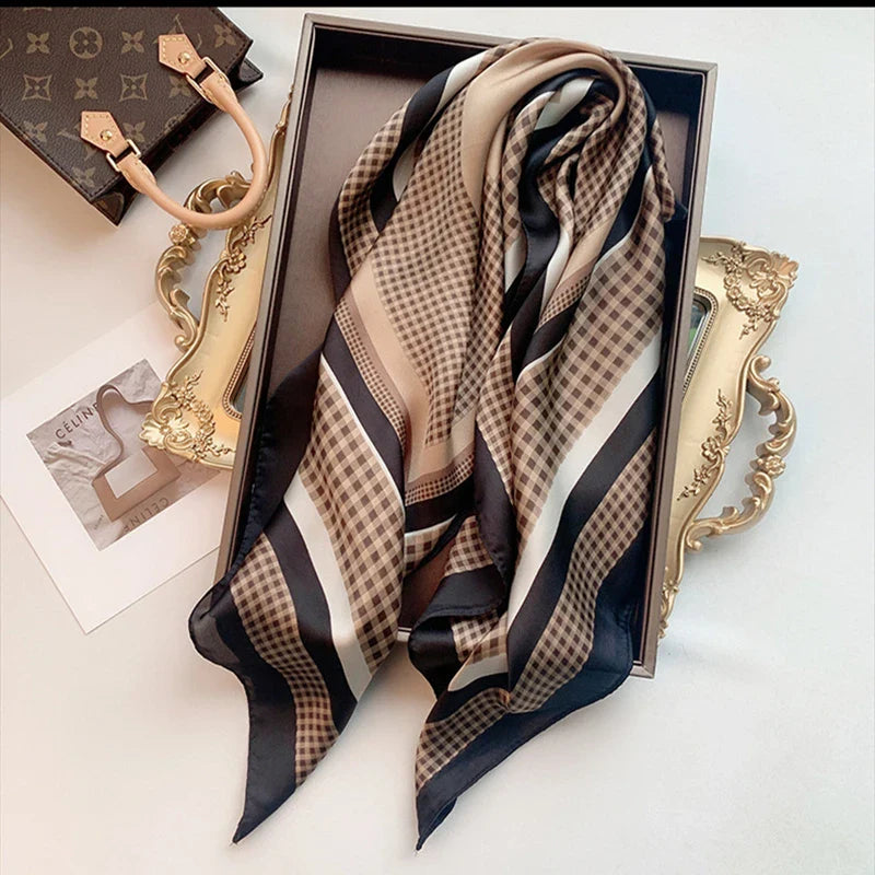 Elara's Luxe Silk Shawl – Bandană de modă pentru femei