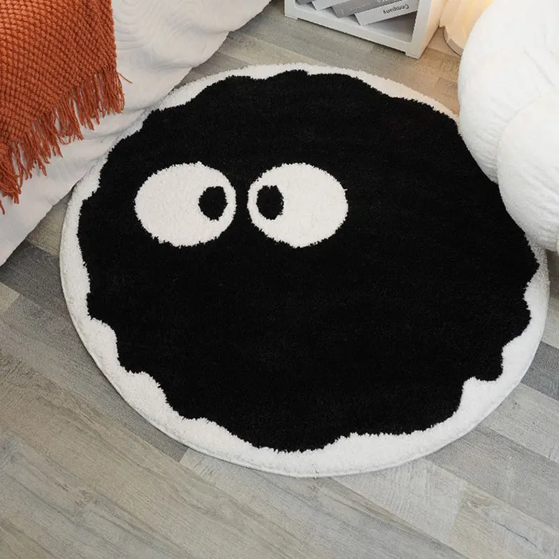 Tapis Rond Doux et Pelucheux Sara – Tapis de Salon et de Jeu Antidérapant Confortable