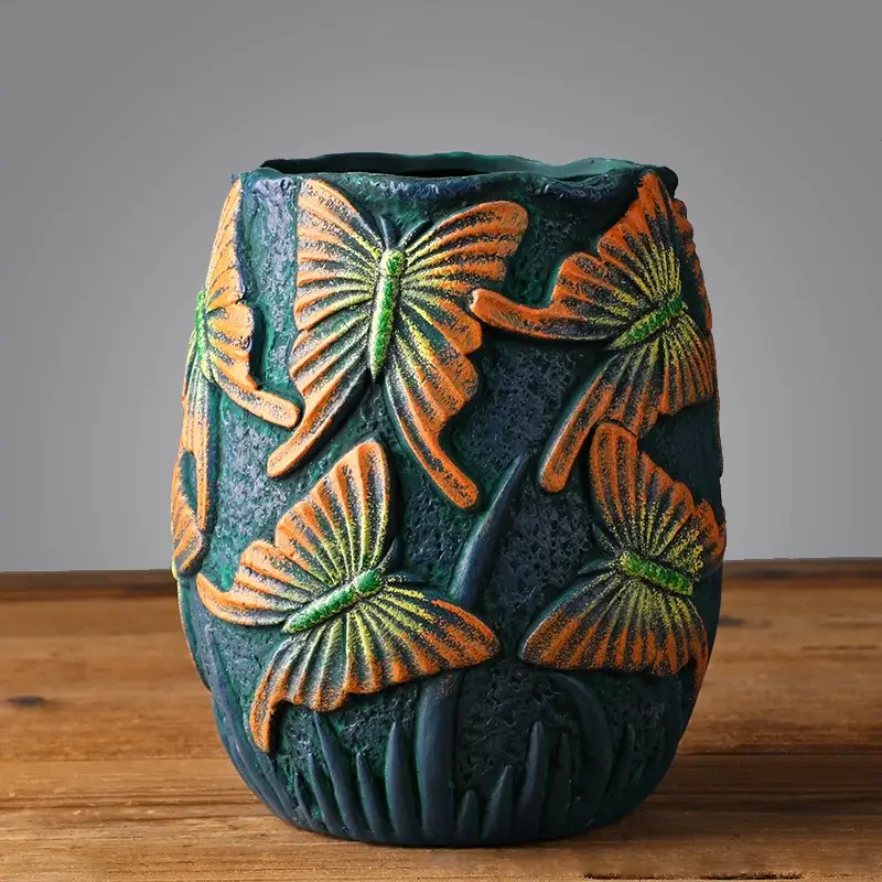 Painted Ceramic Plant Pot