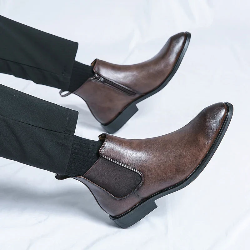 Bottes en cuir pour hommes ApexStyle