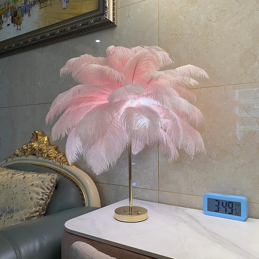 Luxury LED Feather Lamp