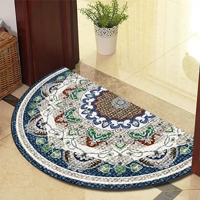 Winnie Retro Felpudo Semicircular – Elegante Alfombra de Entrada Antideslizante para Interior