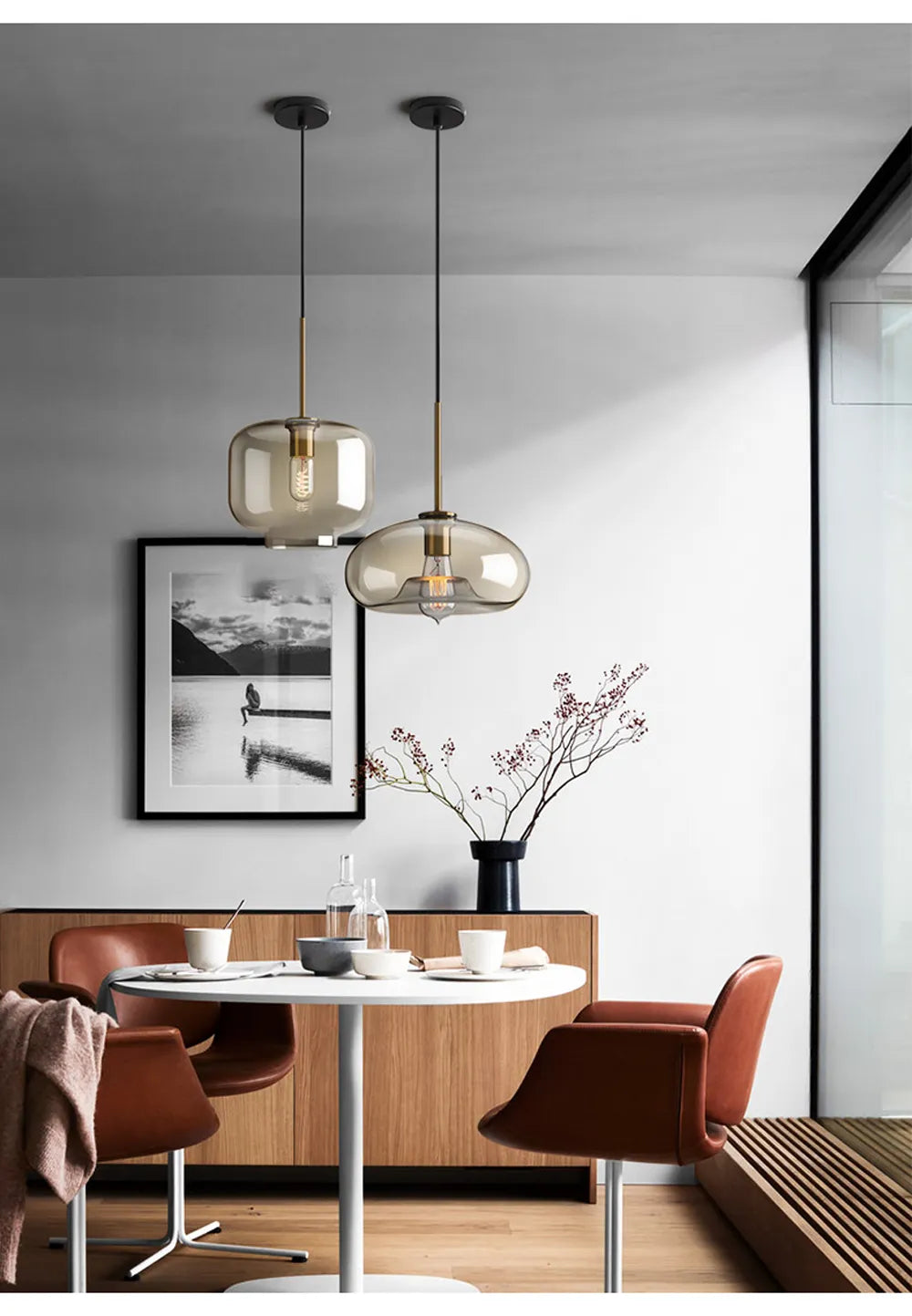 Nordic Industrial Style Glass Modern Luxury Led Pendant