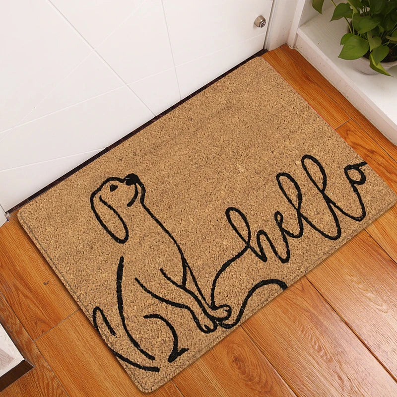 Home Sweet Home Cute Cats Door Mat – Adorable and Non-Slip Entryway Rug