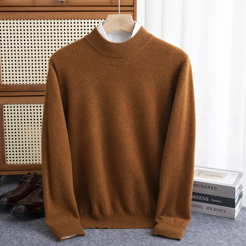 Klassisk Mock Neck Ulltröja