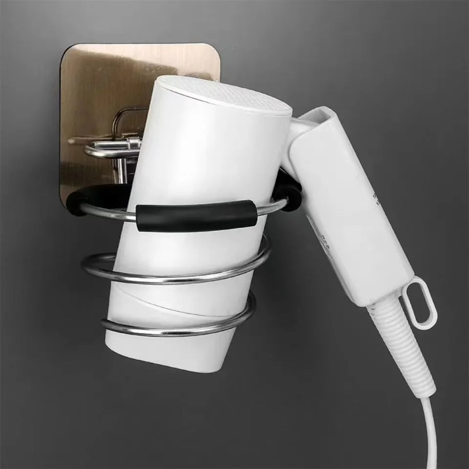 Winnie Adhesive Hair Dryer Holder - No Drill, Wall-Mounted Organizer