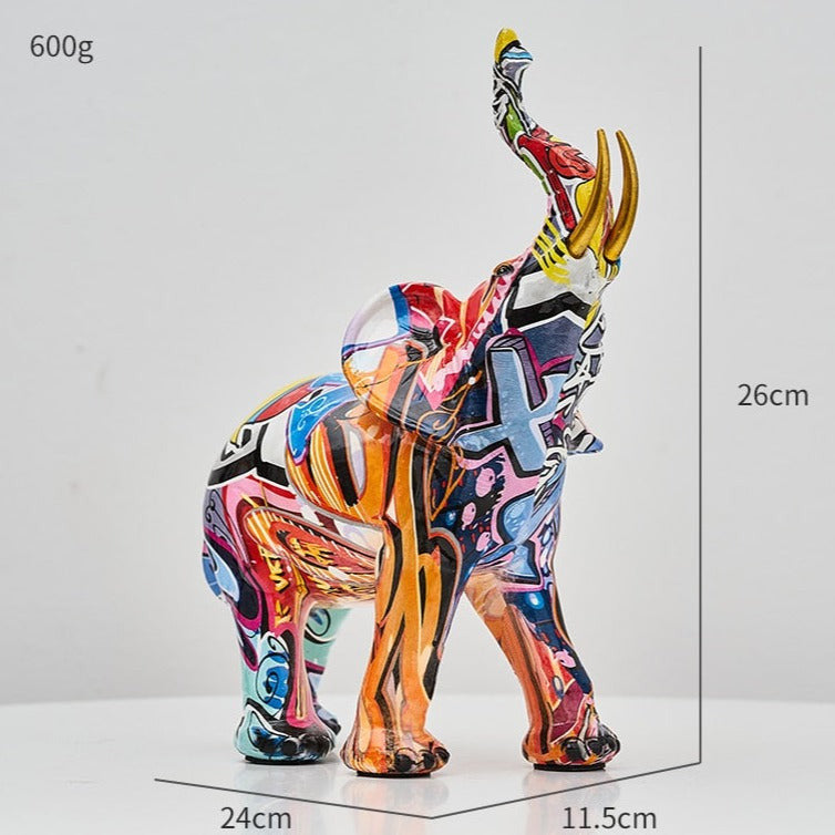 Vrimlo® Elephant Nordic Painted Statue