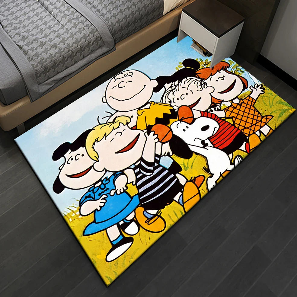 Alfombra Grande Impresa de Winnie HD Cartoon – Decoración para el Hogar y Exterior