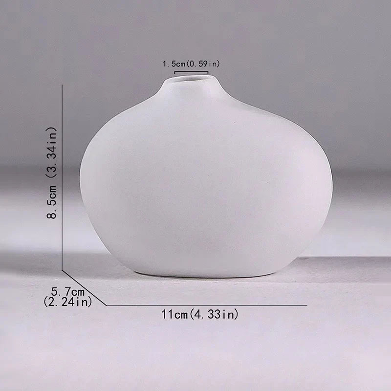 Einfach elegante weiße Vase