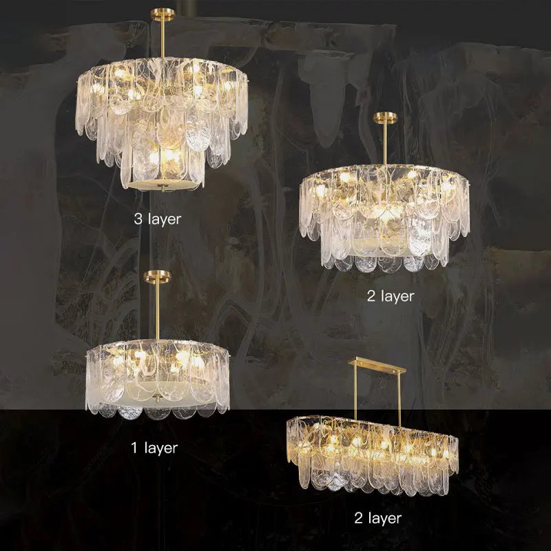 The Strand Gold LED Marmor Krystall Glass Kranse