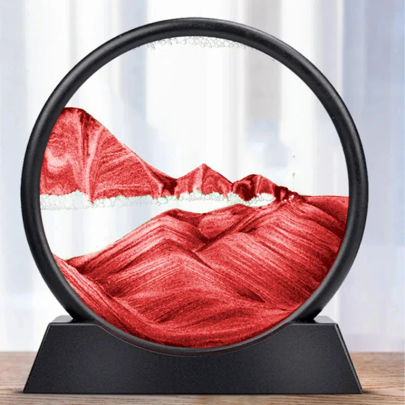 3D Moving Sand Art Picture | Deep Sea Sandscape Hourglass for Relaxation & Desktop Decor