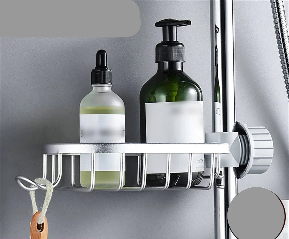 1-Piece Multifunctionele Douche Stang Opslag Rek | Sneldrainende Badkamer Organizer Plank