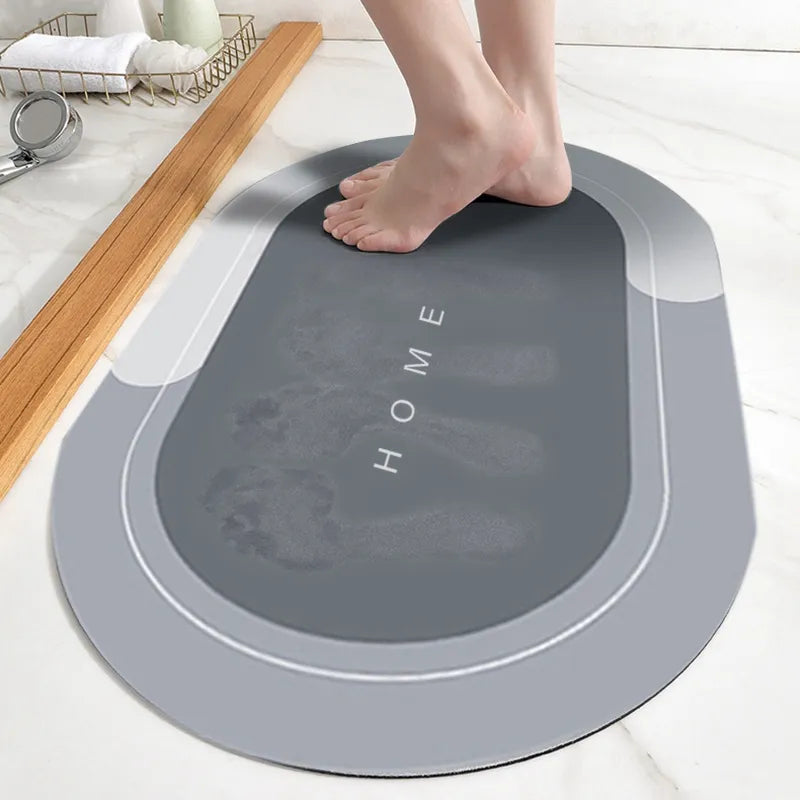 Tapis de salle de bain antidérapant super absorbant – Séchage rapide et sans danger pour les sols mouillés