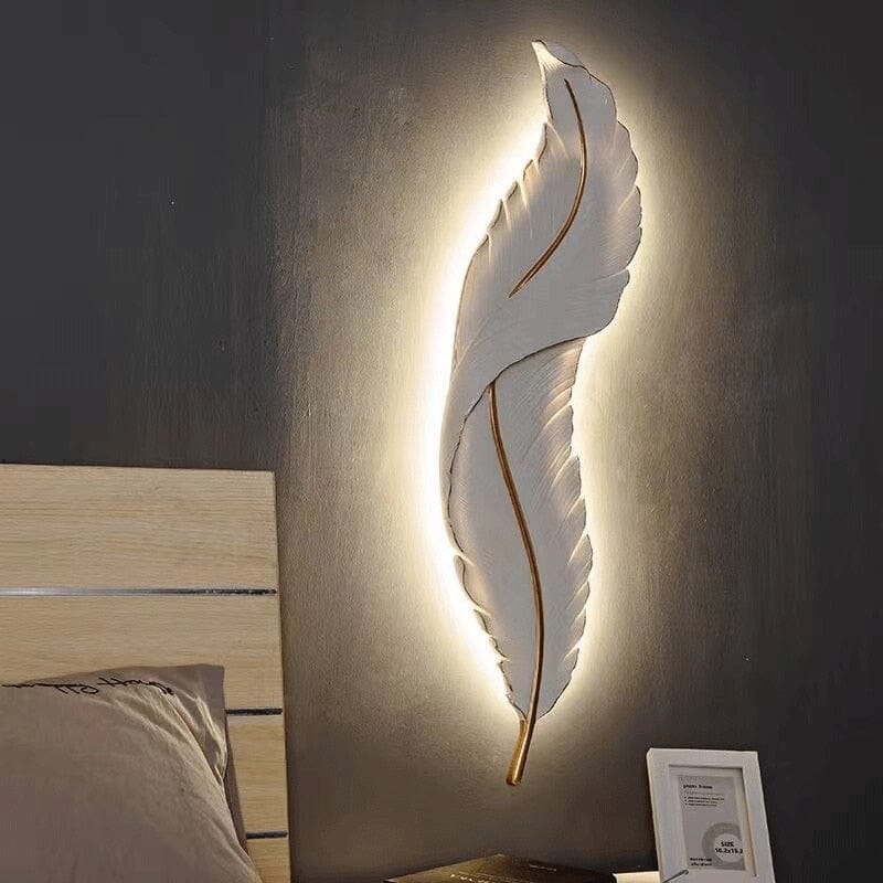 Nordic LED Feather Wall Lamp