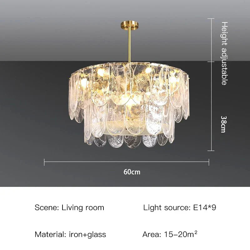 The Strand Gold LED Marmor Krystall Glass Kranse