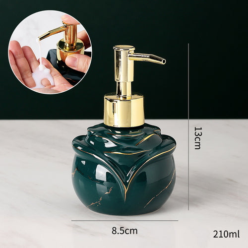 Elegant Soap Dispenser i solid marmor för badrum